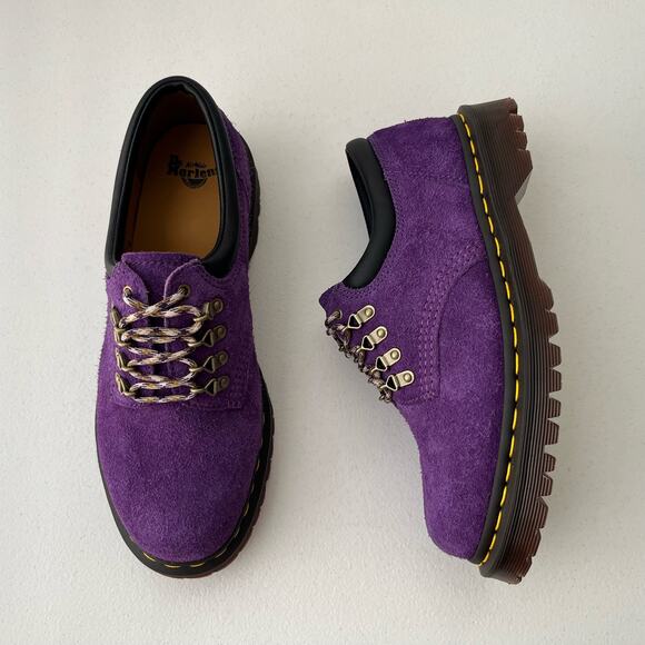 Dr. Martens 8053 Ben Long Napped Suede Casual Shoes Purple Unisex W9/M8 NEW - Picture 2 of 12
